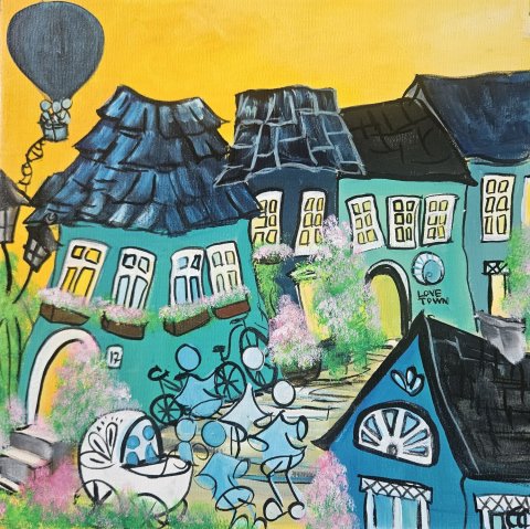 Sol og sommer i den sk�ve by