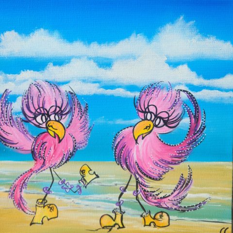 Dig og mig p stranden