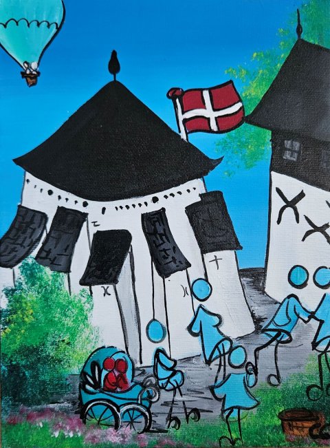 Østerlars Rundkirke i fri fortolkning Østerlars Rundkirke i fri fortolkning